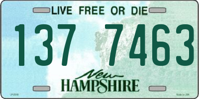 NH license plate 1377463