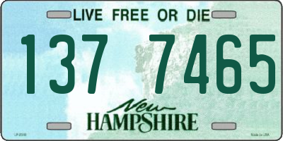 NH license plate 1377465