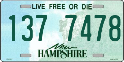 NH license plate 1377478