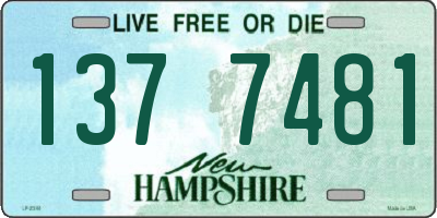 NH license plate 1377481