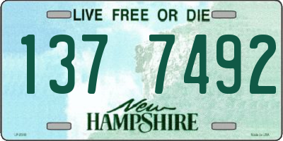 NH license plate 1377492