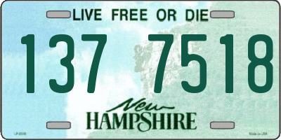 NH license plate 1377518