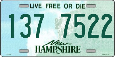 NH license plate 1377522
