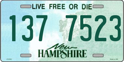 NH license plate 1377523