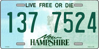 NH license plate 1377524