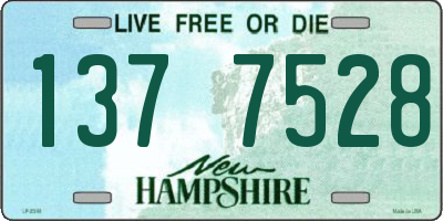 NH license plate 1377528