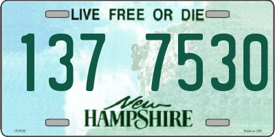 NH license plate 1377530