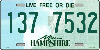 NH license plate 1377532
