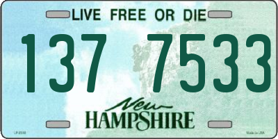 NH license plate 1377533