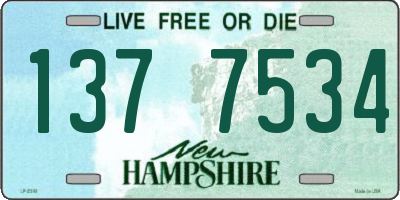 NH license plate 1377534