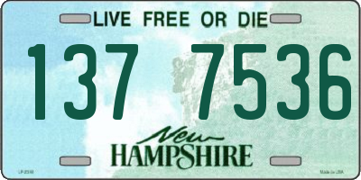 NH license plate 1377536