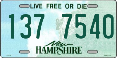 NH license plate 1377540