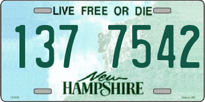NH license plate 1377542