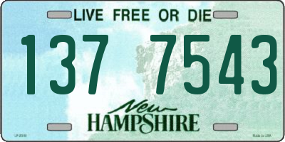 NH license plate 1377543