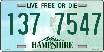 NH license plate 1377547