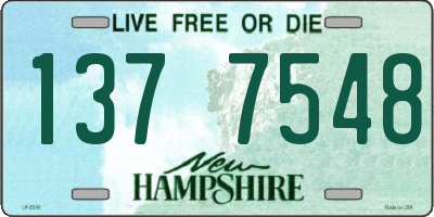 NH license plate 1377548