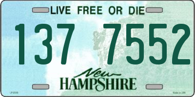 NH license plate 1377552