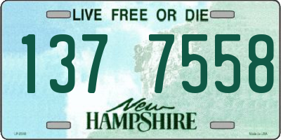 NH license plate 1377558