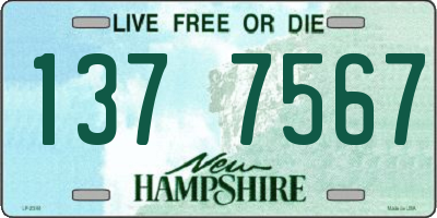 NH license plate 1377567