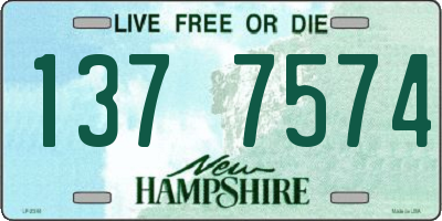 NH license plate 1377574