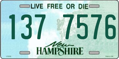 NH license plate 1377576
