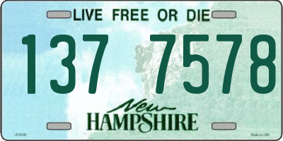 NH license plate 1377578