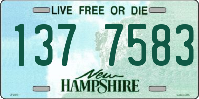 NH license plate 1377583