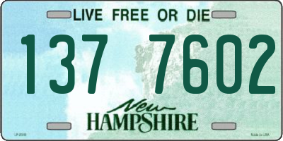 NH license plate 1377602