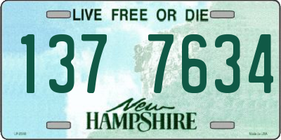 NH license plate 1377634