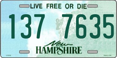NH license plate 1377635