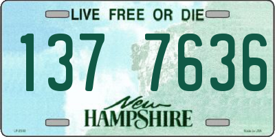 NH license plate 1377636
