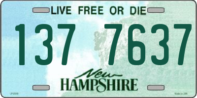 NH license plate 1377637