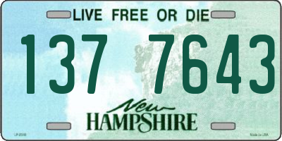 NH license plate 1377643