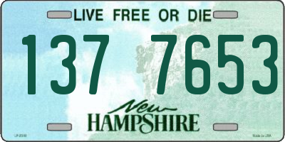 NH license plate 1377653