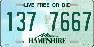 NH license plate 1377667