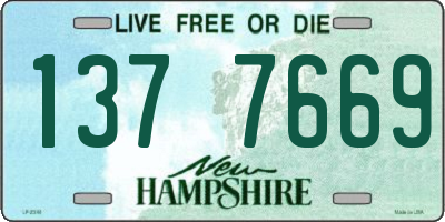 NH license plate 1377669