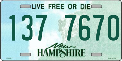 NH license plate 1377670
