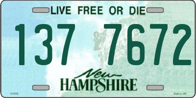 NH license plate 1377672