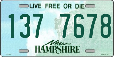 NH license plate 1377678