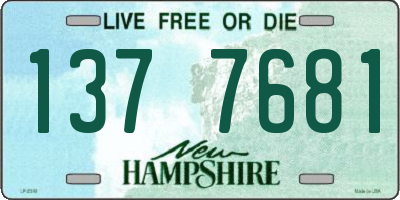 NH license plate 1377681