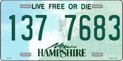 NH license plate 1377683