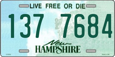 NH license plate 1377684
