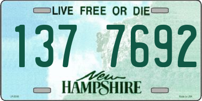 NH license plate 1377692