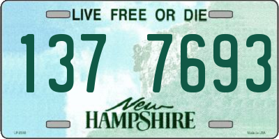 NH license plate 1377693