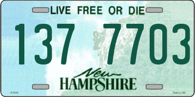NH license plate 1377703
