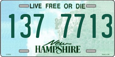 NH license plate 1377713