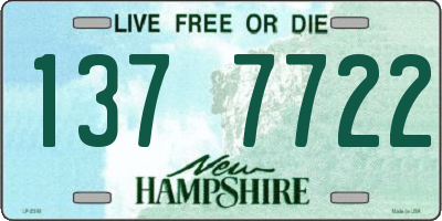NH license plate 1377722