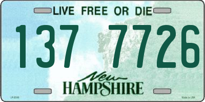 NH license plate 1377726
