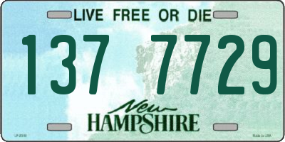 NH license plate 1377729