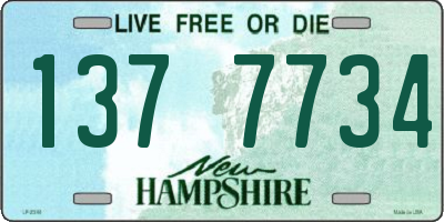 NH license plate 1377734